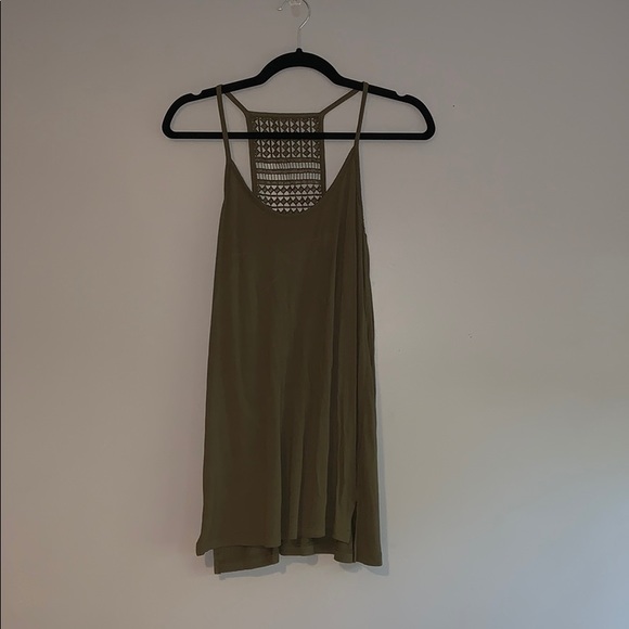 Old Navy Tops - Olive green tank top, patterned back.